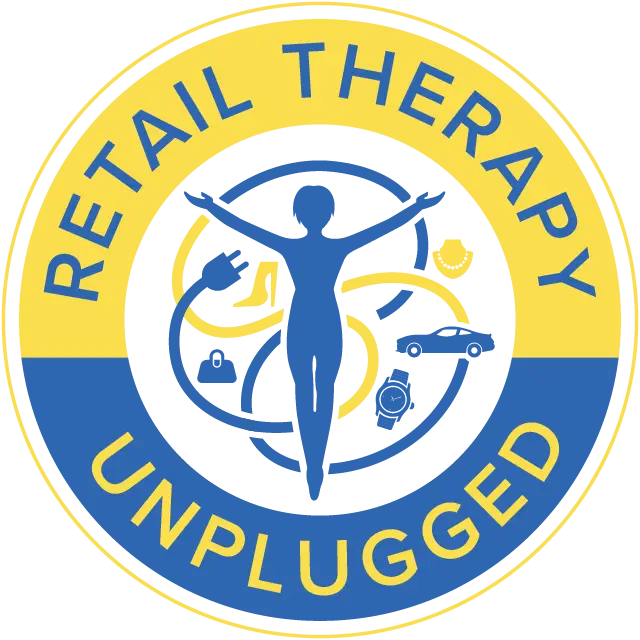 Logo of our Retail Therapy Unplugged brand.